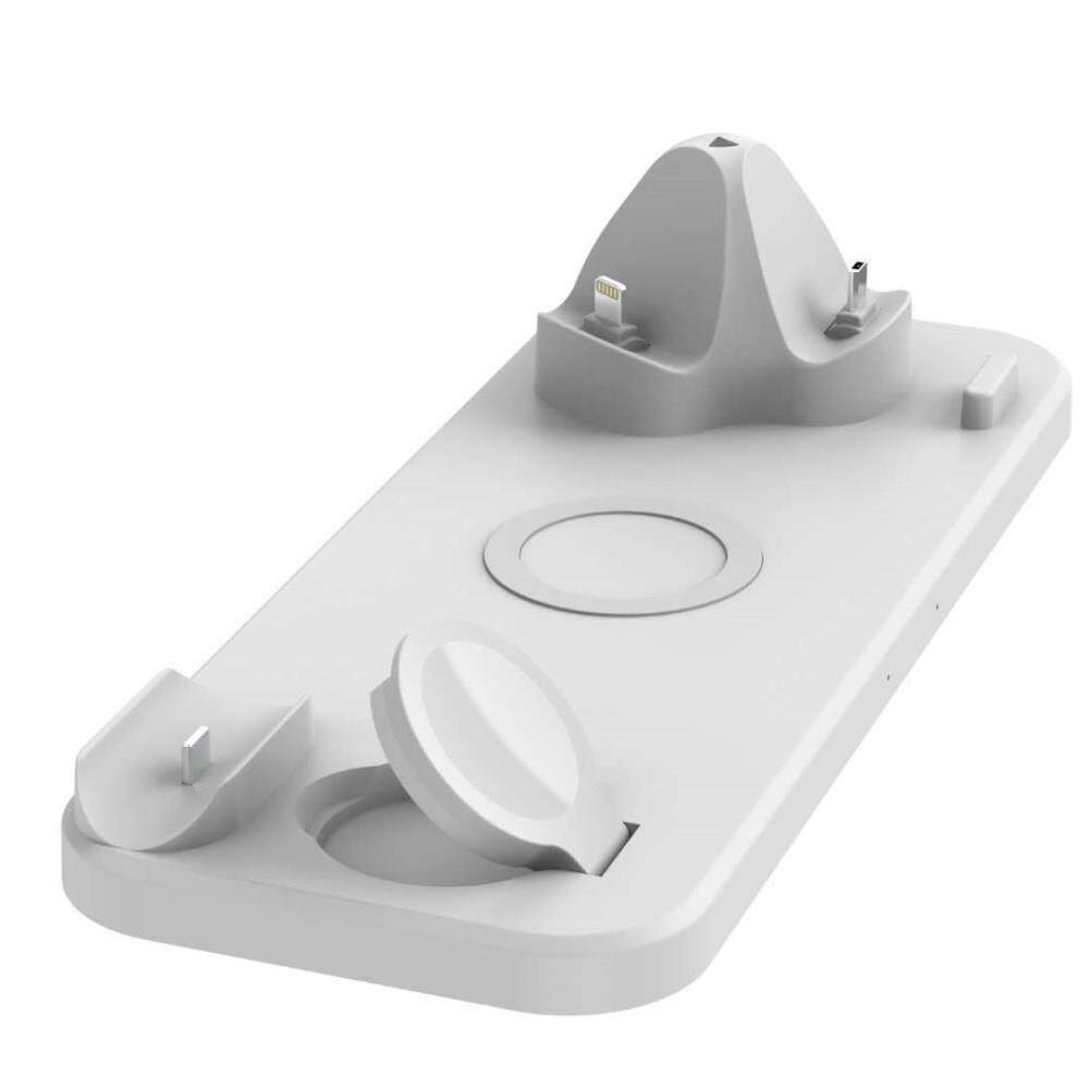 Amorus D6 6 in 1 Rotatable Folding Wireless Charger Stand Dock Mobile Phone Universal Fast Charging Station