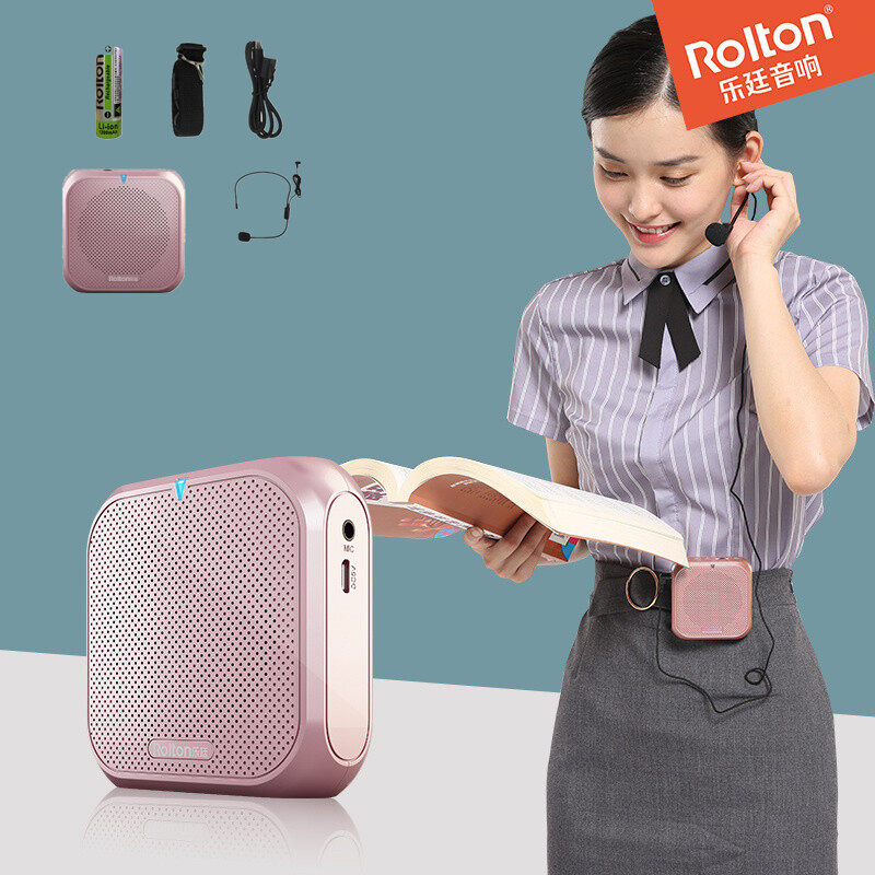 Rolton K400 Portable Voice Amplifier Megaphone Booster with Wired Microphone Loudspeaker Speaker MP3 for Teachers Coaches Tour Guides Presentations